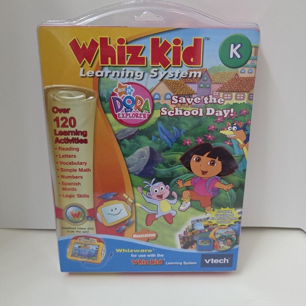 VTech Whiz Kid Dora the Explorer Save the School Day Learning Cartridge K Sealed